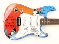 Anthony Kiedis & Flea Signed "Red Hot Chili Peppers" 39" Fender Electric Guitar (Real & AutographPros) at PristineAuction.com