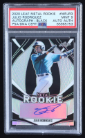 Julio Rodriguez 2020 Leaf Metal Rookie Black Autograph #ISACRJ #3/10 (PSA 9) at PristineAuction.com
