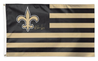Rashid Shaheed Signed Saints 3x5 Flag (Beckett) at PristineAuction.com