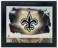 Rashid Shaheed Signed Saints Logo 10.5x13 Sublimated Plaque (Beckett) at PristineAuction.com