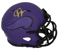 Justin Jefferson Signed Vikings Rave Alternate Speed Mini Helmet (Beckett) at PristineAuction.com