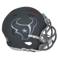 Dalton Schultz Signed Texans Slate Alternate Speed Mini Helmet (Beckett) at PristineAuction.com