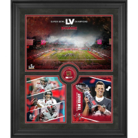 Buccaneers Super Bowl LV Custom Framed LE Game-Used Football Piece Display (Fanatics) at PristineAuction.com