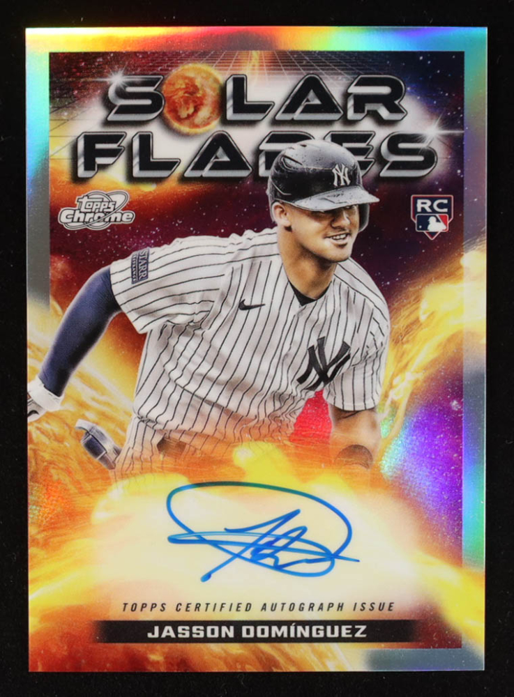 Jasson Dominguez 2024 Topps Cosmic Chrome Solar Flare Autographs #SFAJD RC