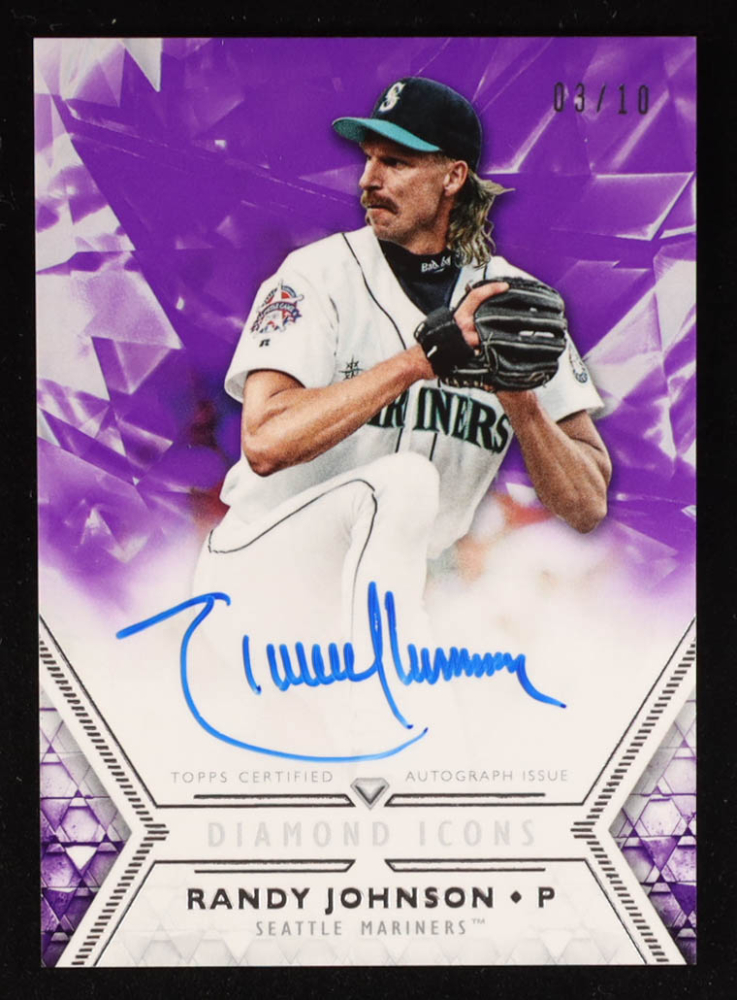 Randy Johnson 2018 Topps Diamond Icons Autographs Purple #ACRJO #03/10