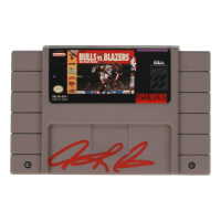 Dennis Rodman Signed "Bulls vs Blazers and the NBA Playoffs" SNES Video Game Cartridge (PIA) at PristineAuction.com