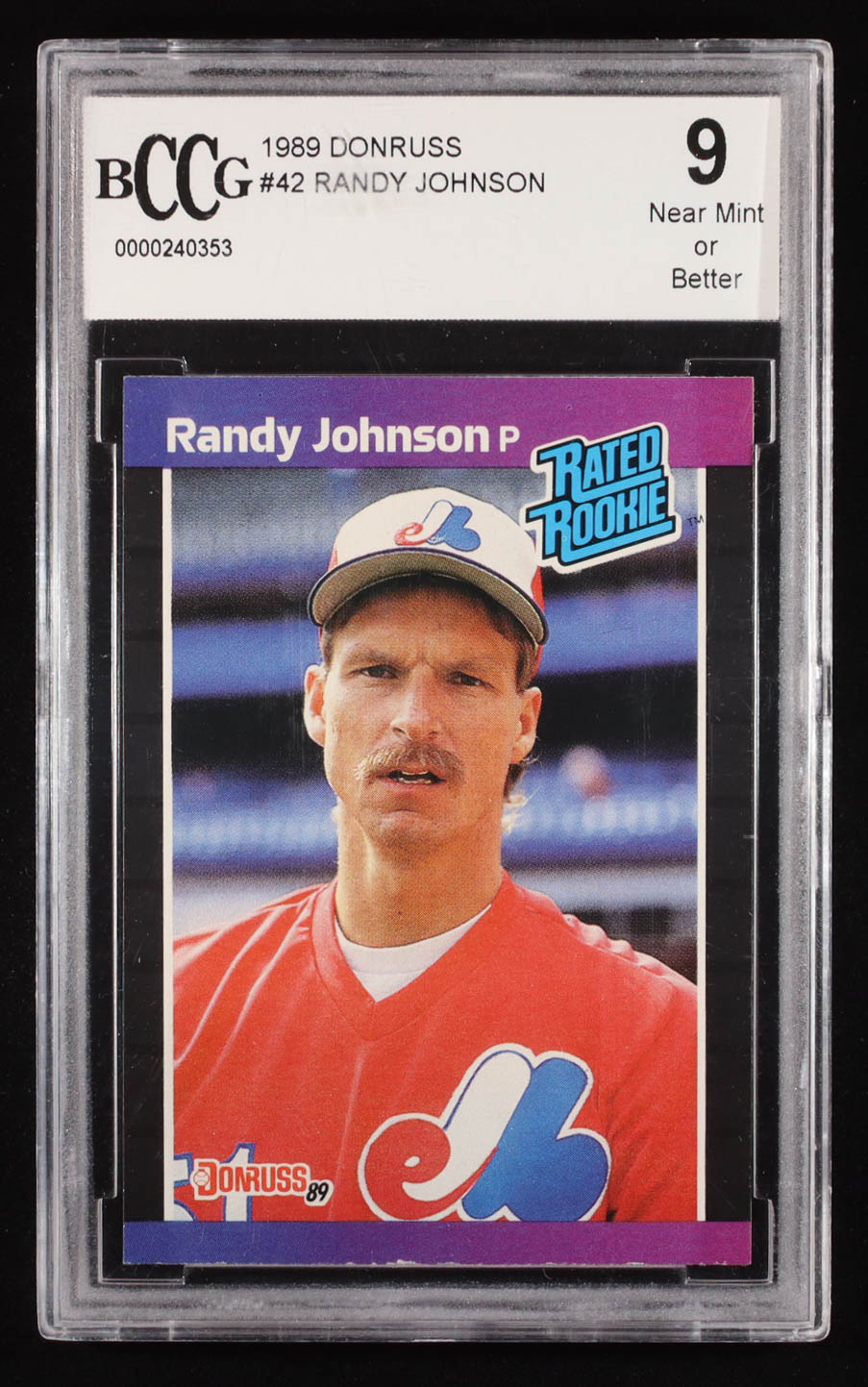 Randy Johnson 1989 Donruss #42 RC (BCCG 9) (UER) | Pristine Auction