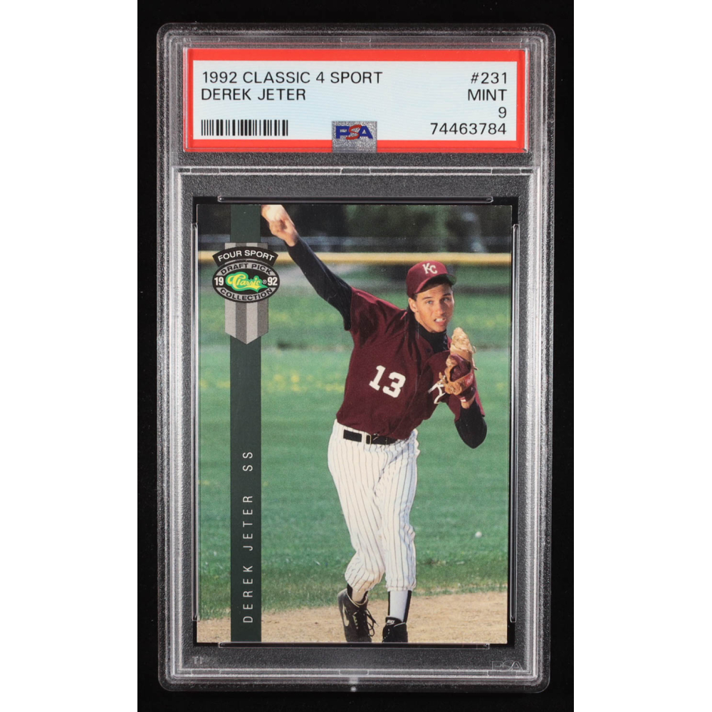 Derek Jeter 1992 Classic Four Sport #231 RC (PSA 9) at PristineAuction.com