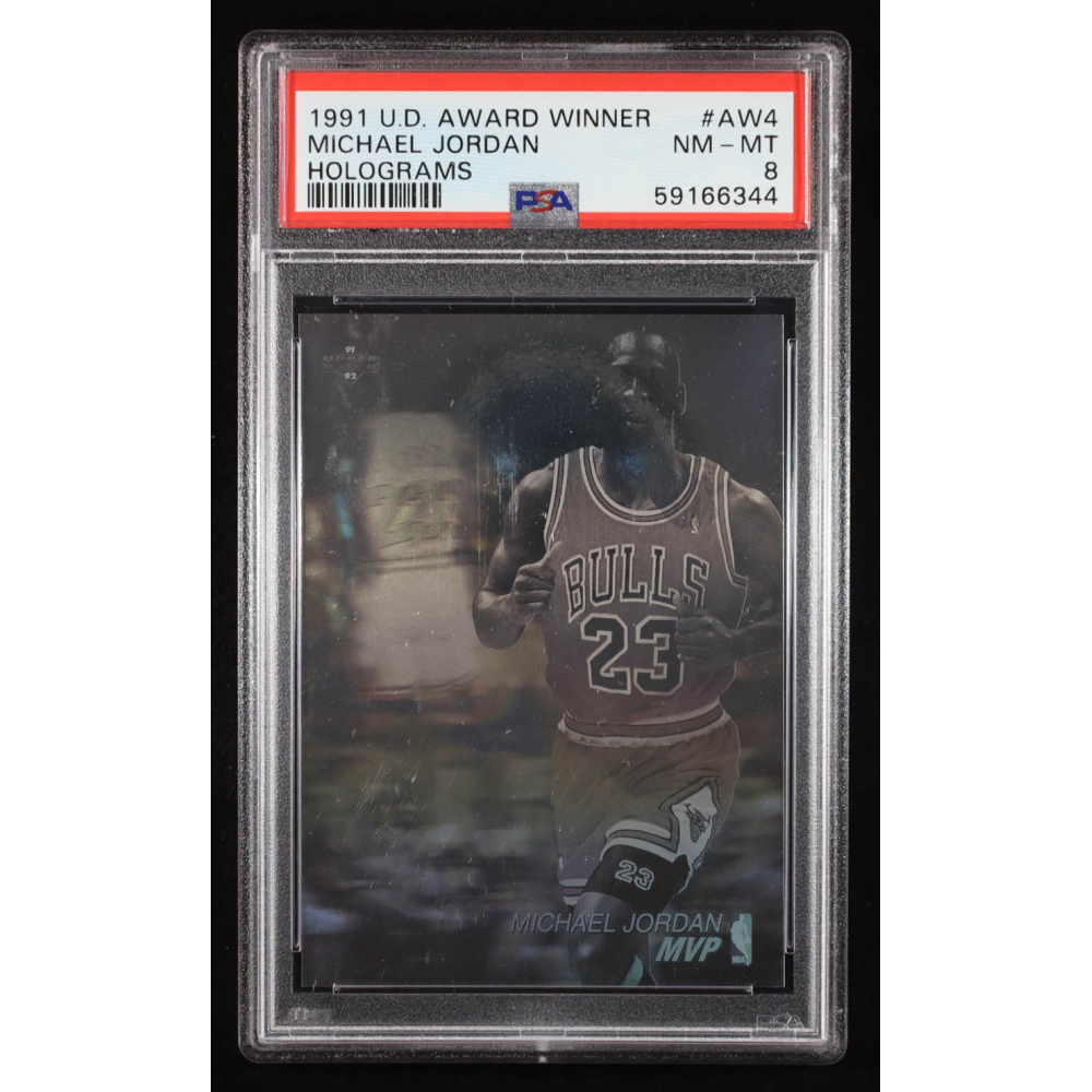 Michael Jordan 1991-92 Upper Deck Award Winner Holograms #AW4 (PSA 8) at PristineAuction.com