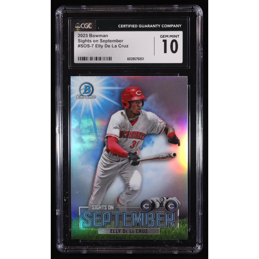 Elly De La Cruz 2023 Bowman Chrome Sights on September #SOS7 RC (CGC 10) at PristineAuction.com