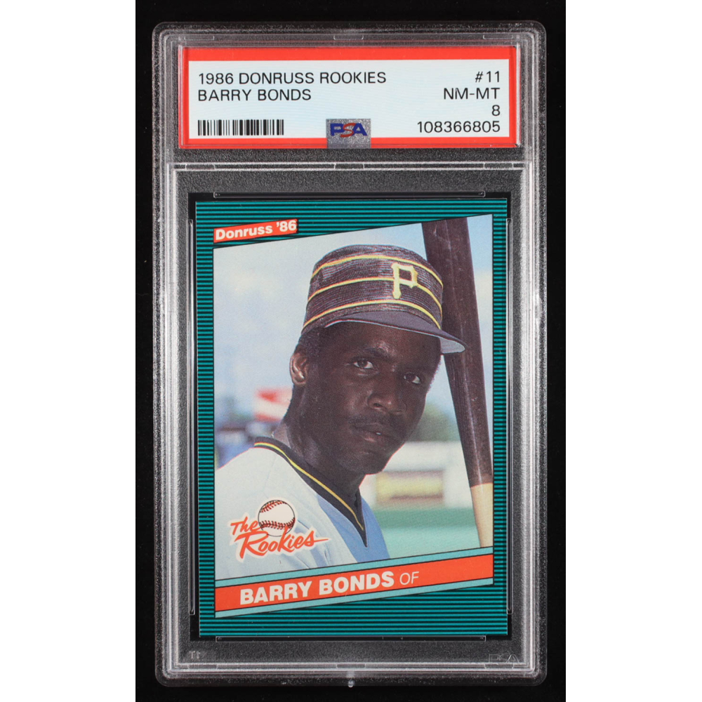 Barry Bonds 1986 Donruss The Rookies #11 RC (PSA 8) at PristineAuction.com