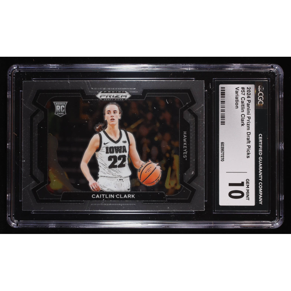 Caitlin Clark 2024-25 Panini Prizm Draft Picks Variation #57 RC (CGC 10) at PristineAuction.com