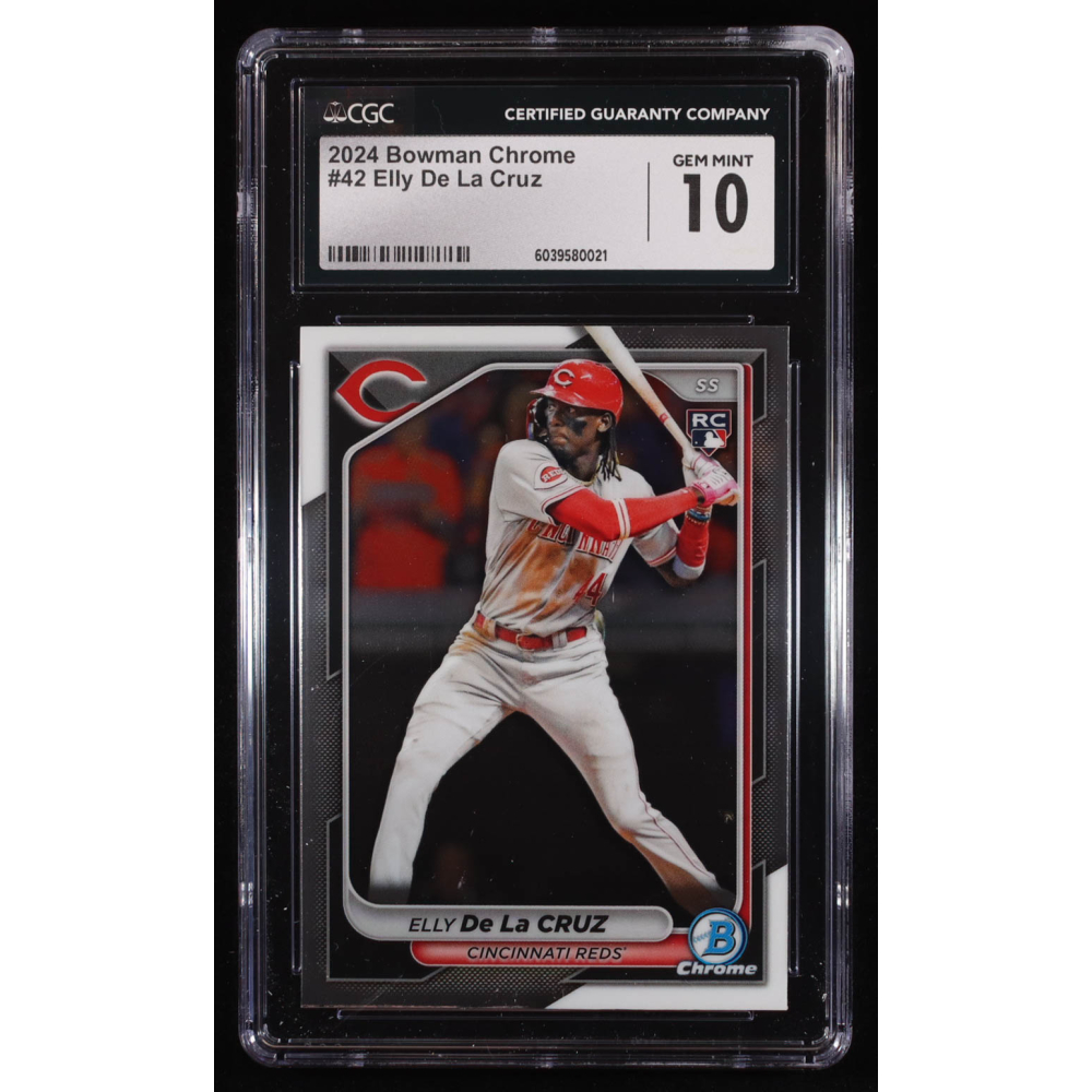 Elly De La Cruz 2024 Bowman Chrome #42 RC (CGC 10) at PristineAuction.com