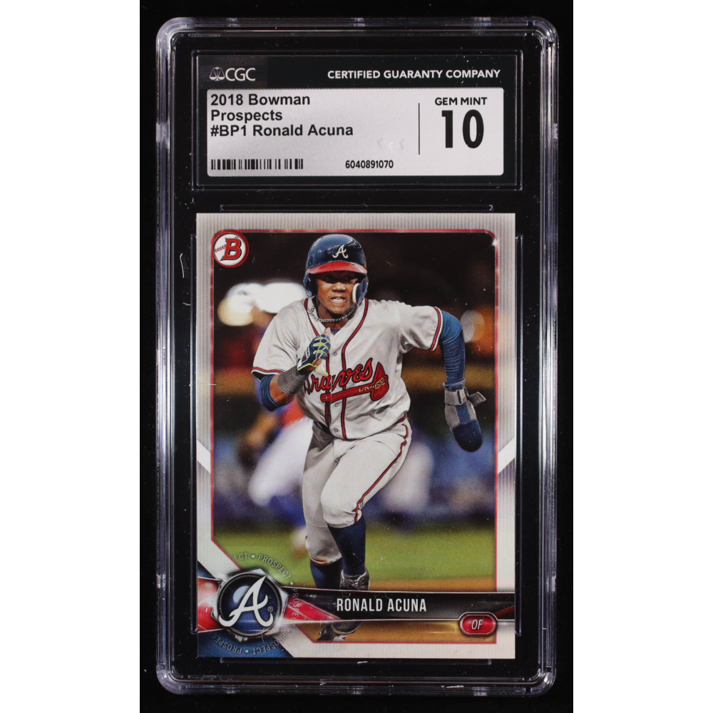 Ronald Acuna 2018 Bowman Prospects #BP1 RC (CGC 10) at PristineAuction.com