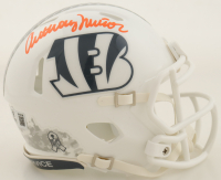 Anthony Munoz Signed Bengals Salute To Service Alternate Speed Mini Helmet (Beckett) at PristineAuction.com