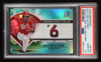 Elly De La Cruz 2023 Bowman Scout's Top 100 Aqua Refractor #BTP6 #42/125 RC (PSA 10) at PristineAuction.com