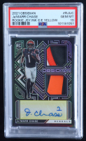 Ja'Marr Chase 2021 Panini Obsidian Rookie Jersey Ink Electric Etch Yellow #12 #09/25 (PSA 10) at PristineAuction.com