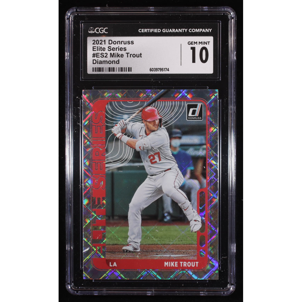 Mike Trout 2021 Donruss Elite Series Diamond #2 (CGC 10) at PristineAuction.com
