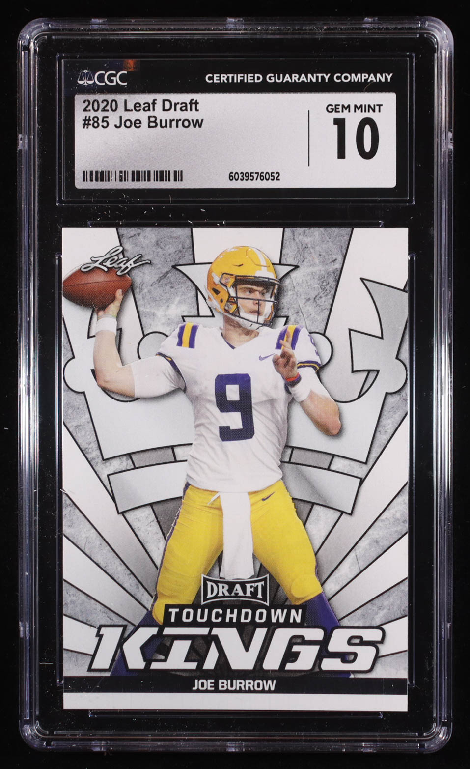 Joe Burrow 2020 Leaf Draft #85 RC (CGC 10) at PristineAuction.com Joe Burrow 2020 Leaf Draft #85 RC (CGC 10) at PristineAuction.com