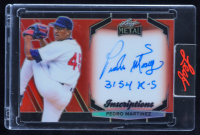 Pedro Martinez 2024 Leaf Metal Inscriptions Autograph Prismatic Red #MI-PM1 #05/100 at PristineAuction.com