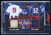 Ted Williams / Tom Brady 2024 Leaf Ultimate Sports The Ultimate Duo Game-Used Memorabilia Bronze #UD-19 #04/12 at PristineAuction.com