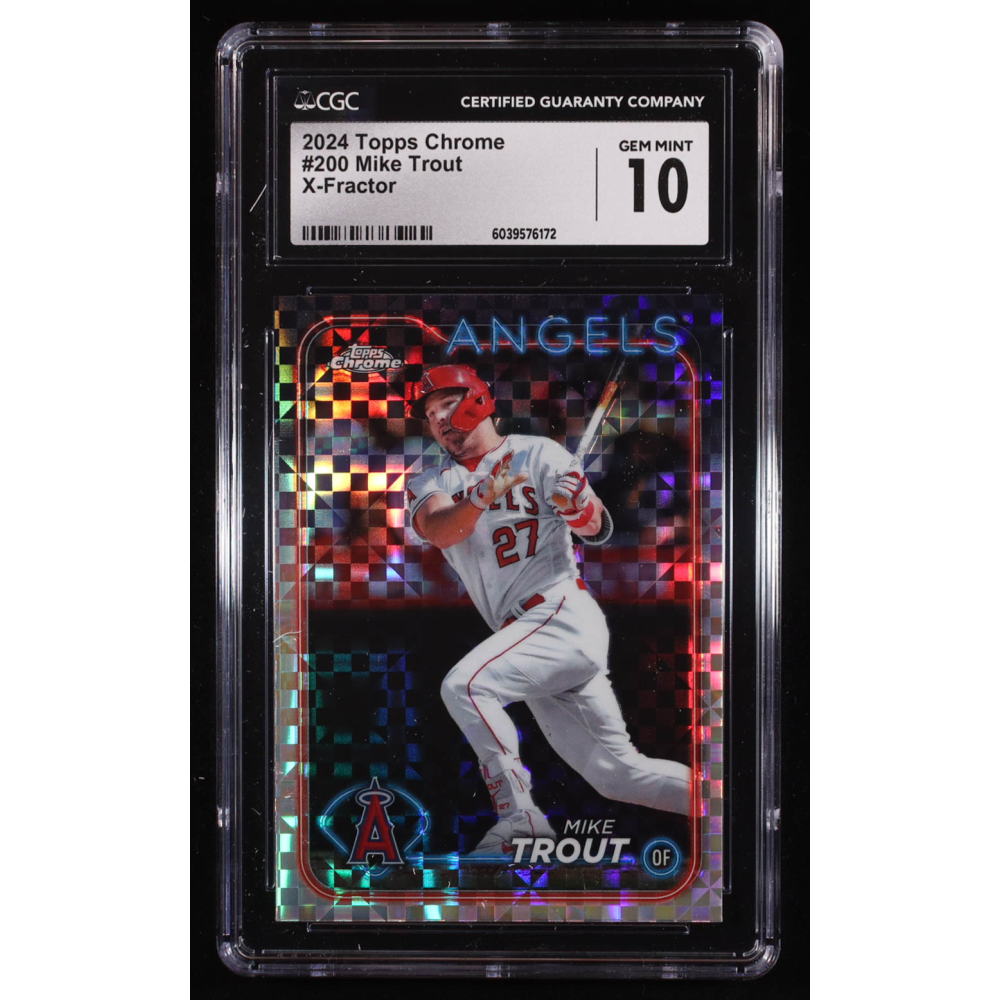 Mike Trout 2024 Topps Chrome X-fractors #200 (CGC 10) at PristineAuction.com