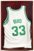 Larry Bird Signed Custom Framed Jersey Display (Schwartz) at PristineAuction.com