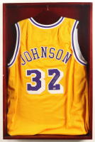 Magic Johnson Signed Custom Framed Jersey Display (Radtke) at PristineAuction.com