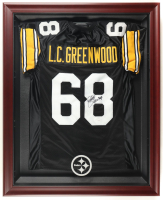 L.C. Greenwood Signed Custom Framed Jersey Display Inscribed "4x SB Champs" (JSA) at PristineAuction.com
