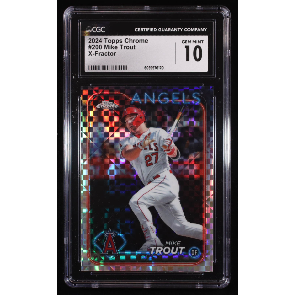 Mike Trout 2024 Topps Chrome X-fractors #200 (CGC 10) at PristineAuction.com
