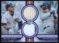 Derek Jeter / Aaron Judge 2024 Topps Tribute Dual Player Relics Purple #DR2JJ #36/50 at PristineAuction.com