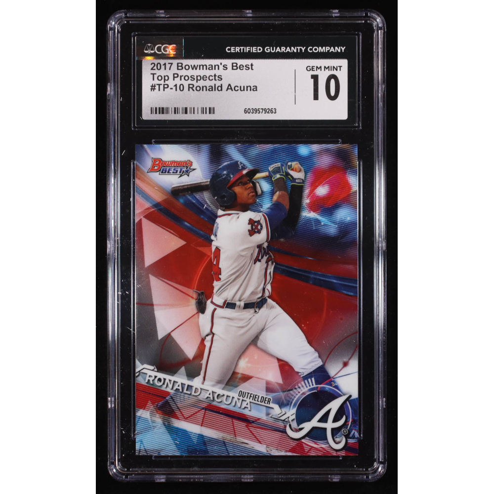 Ronald Acuna 2017 Bowman's Best Top Prospects #TP10 RC (CGC 10) at PristineAuction.com