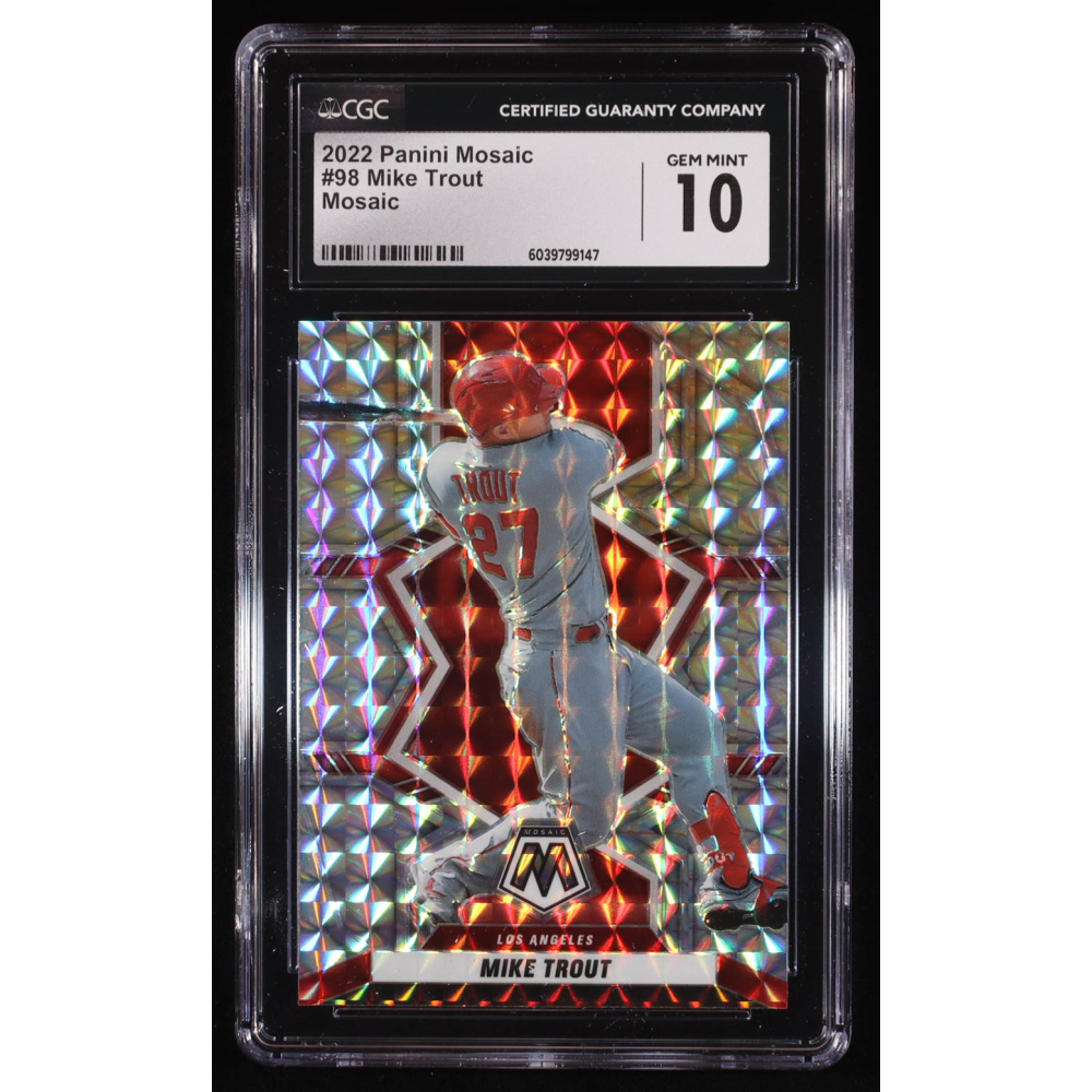 Mike Trout 2022 Panini Mosaic Mosaic #98 (CGC 10) at PristineAuction.com