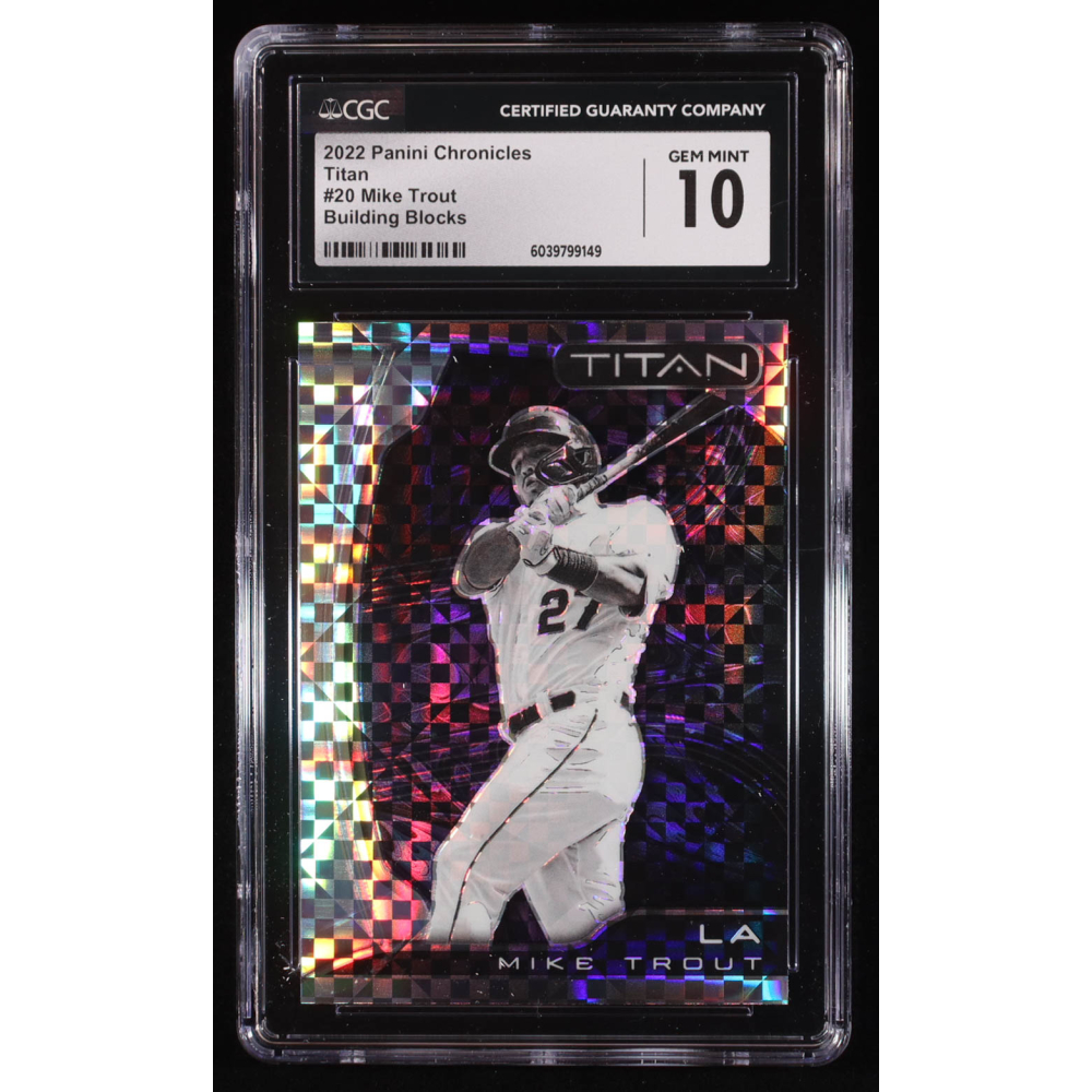 Mike Trout  2022 Panini Chronicles Titan Building Blocks #20 (CGC 10) at PristineAuction.com