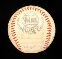 1961 New York Yankees Logo Baseball Signed by (24) with Mickey Mantle, Whitey Ford, Roger Maris, Clete Boyer (Beckett) at PristineAuction.com