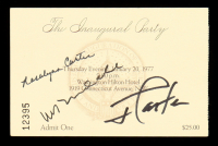 Jimmy Carter, Rosalynn Carter & Walter Mondale Signed 1977 Inaugural Party Ticket (JSA) at PristineAuction.com