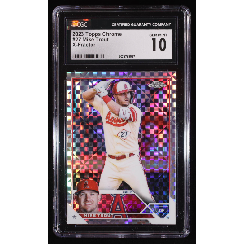 Mike Trout 2023 Topps Chrome X-Fractors #27 (CGC 10) at PristineAuction.com