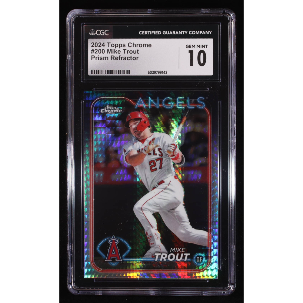 Mike Trout 2024 Topps Chrome Prism Refractors #200 (CGC 10) at PristineAuction.com Mike Trout 2024 Topps Chrome Prism Refractors #200 (CGC 10) at PristineAuction.com