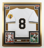 Willie Stargell Signed Custom Framed Index Card Display with Jersey & (2) World Series Pins (PSA) at PristineAuction.com