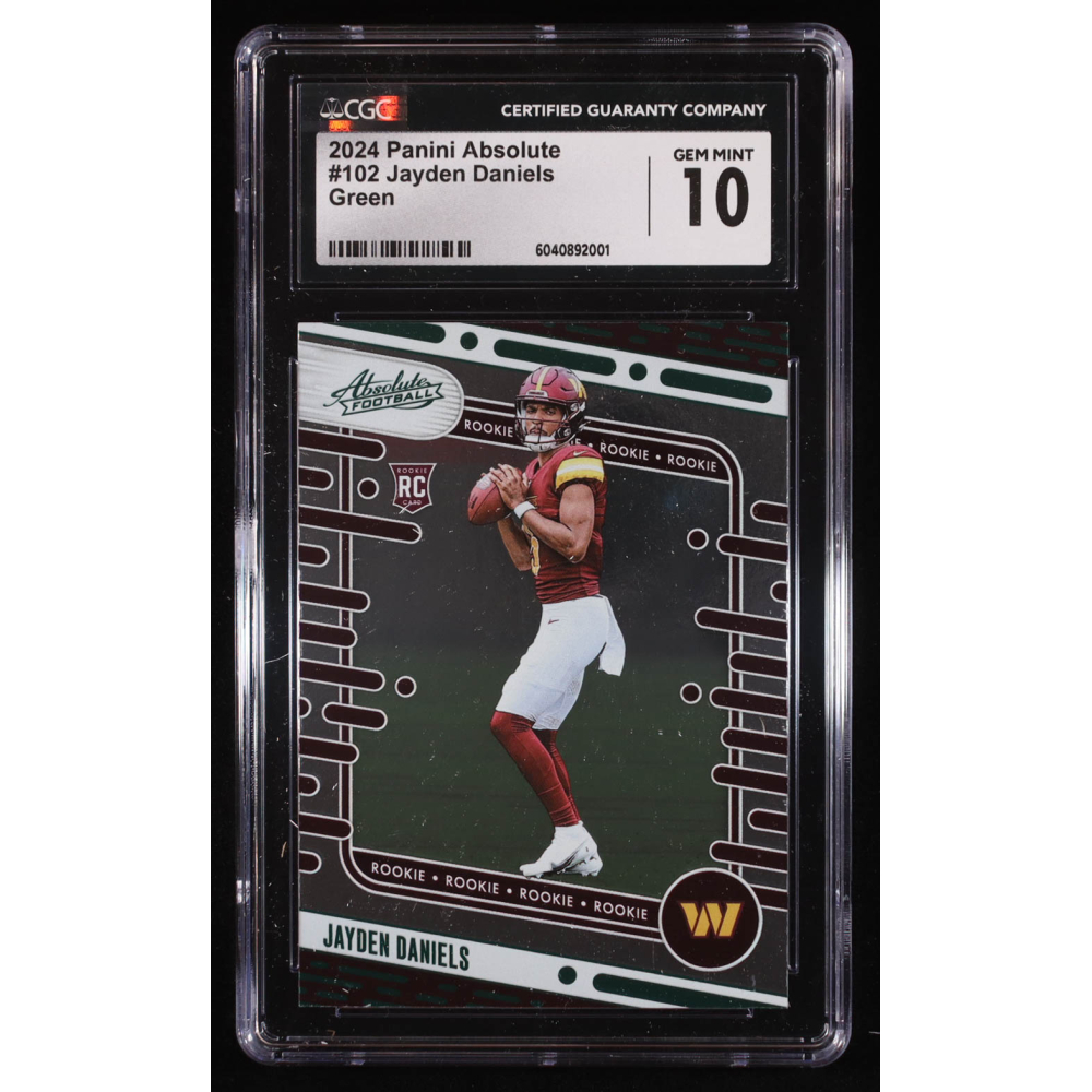 Jayden Daniels 2024 Absolute Green #102 RC (CGC 10) at PristineAuction.com