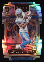 Amon-Ra St. Brown 2021 Select Prizm Silver Die Cut #73 RC at PristineAuction.com