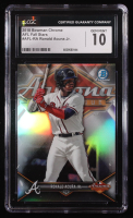 Ronald Acuna Jr. 2018 Bowman Chrome '17 AFL Fall Stars Refractors #AFLRA RC (CGC 10) at PristineAuction.com