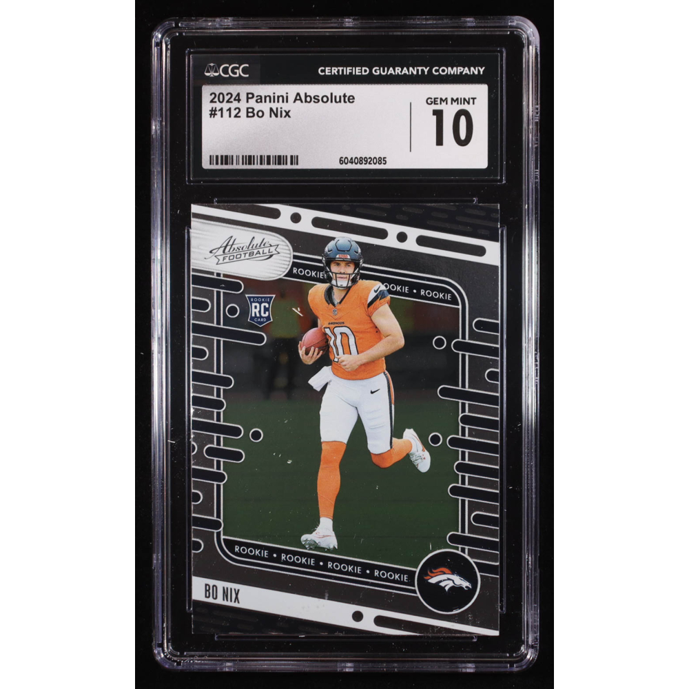 Bo Nix 2024 Absolute #112 RC (CGC 10) at PristineAuction.com