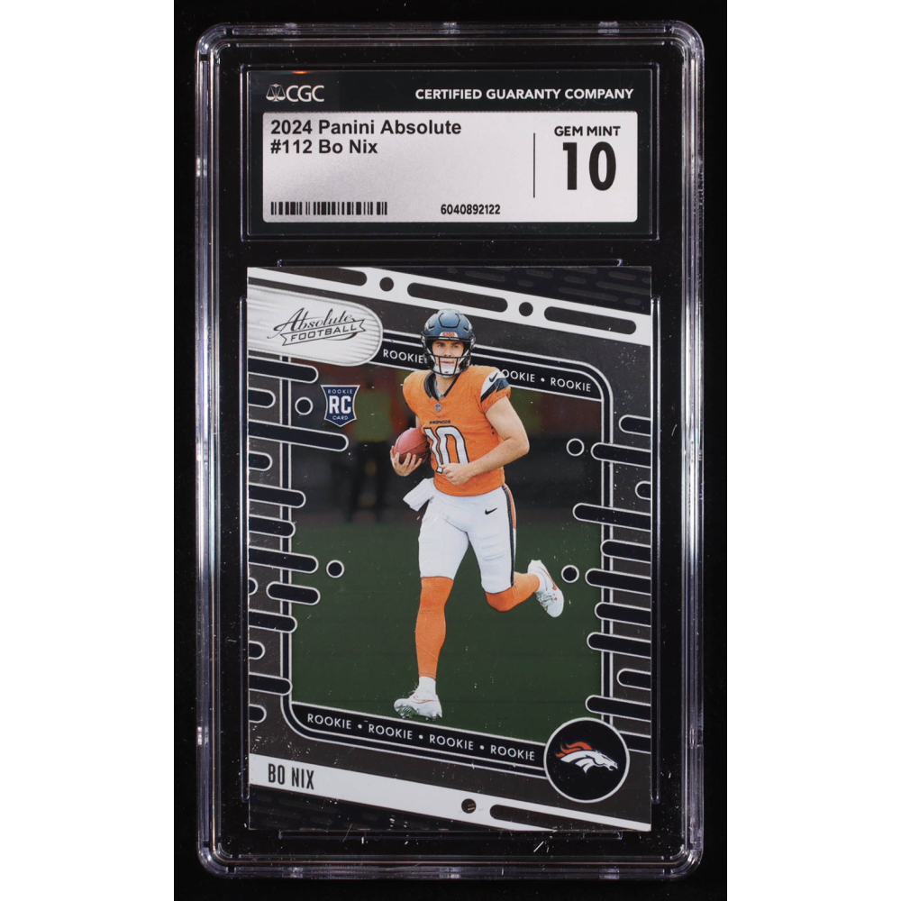 Bo Nix 2024 Absolute #112 RC (CGC 10) at PristineAuction.com