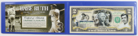 Babe Ruth Genuine Legal Tender Colorized U.S. $2.00 Two Dollar Bill Commemorative Edition Bank Note with Folder at PristineAuction.com