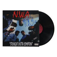 Ice Cube Signed "Straight Out Of Compton" Vinyl Record Album Cover with Vinyl Record Album (PSA) at PristineAuction.com