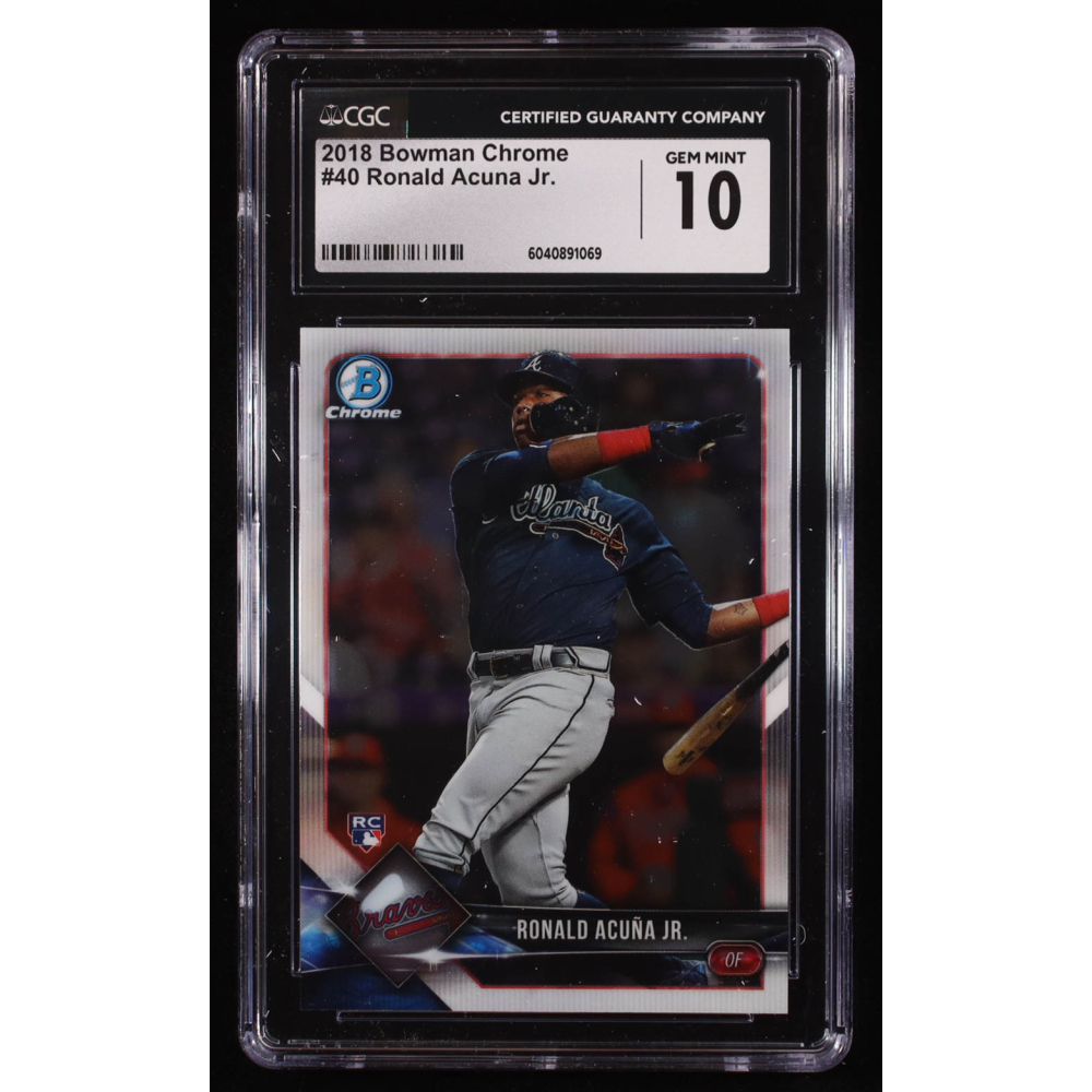 Ronald Acuna Jr. 2018 Bowman Chrome #40 RC (CGC 10) at PristineAuction.com