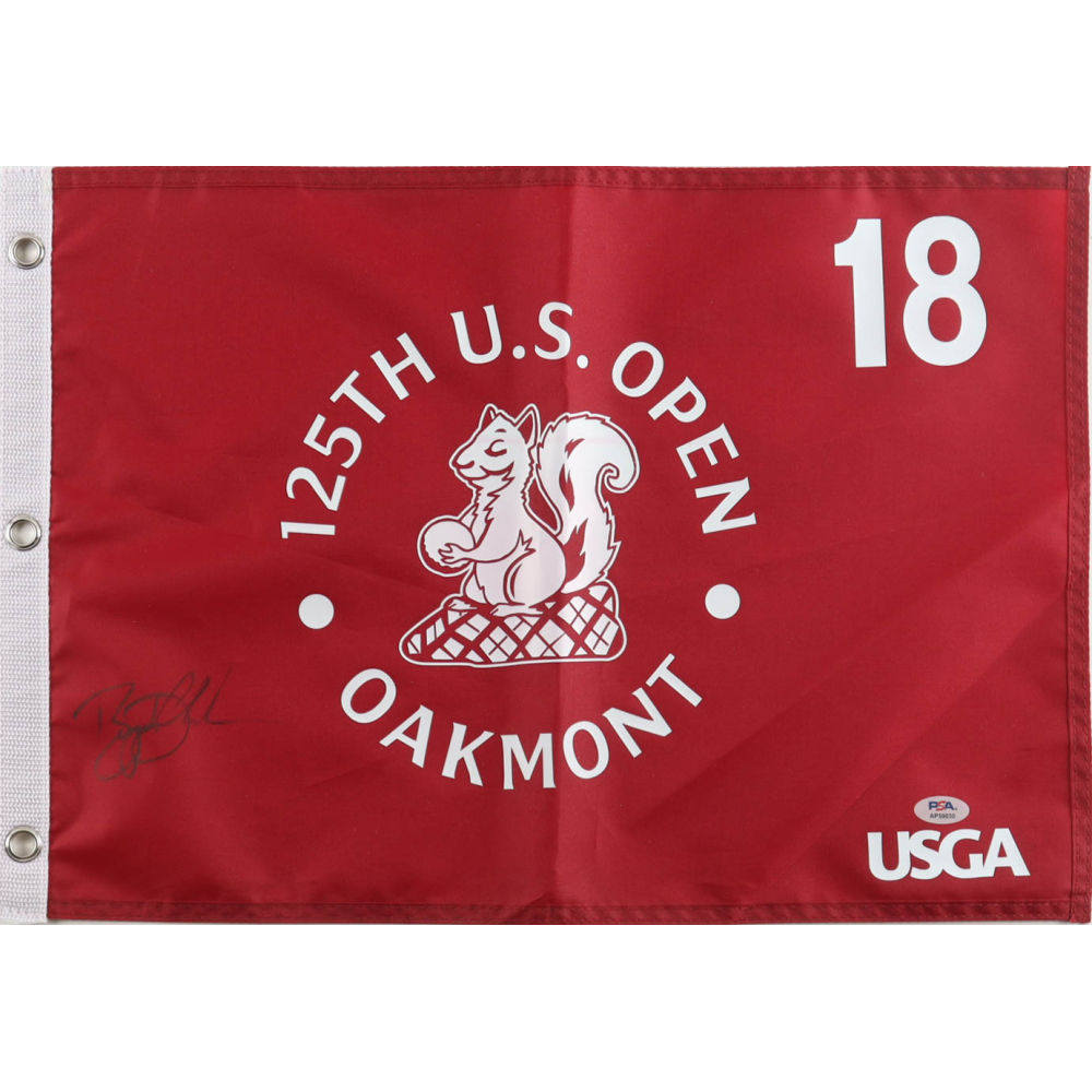 Bryson DeChambeau Signed 2025 125th U.S. Open Oakmont Golf Pin Flag ...