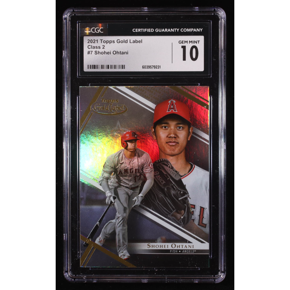 Shohei Ohtani  2021 Topps Gold Label Class 2 #7 (CGC 10) at PristineAuction.com Shohei Ohtani  2021 Topps Gold Label Class 2 #7 (CGC 10) at PristineAuction.com
