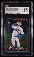 Yoshinobu Yamamoto 2024 Topps Factory Set 582 Montgomery Club #553 RC (CGC 10) at PristineAuction.com